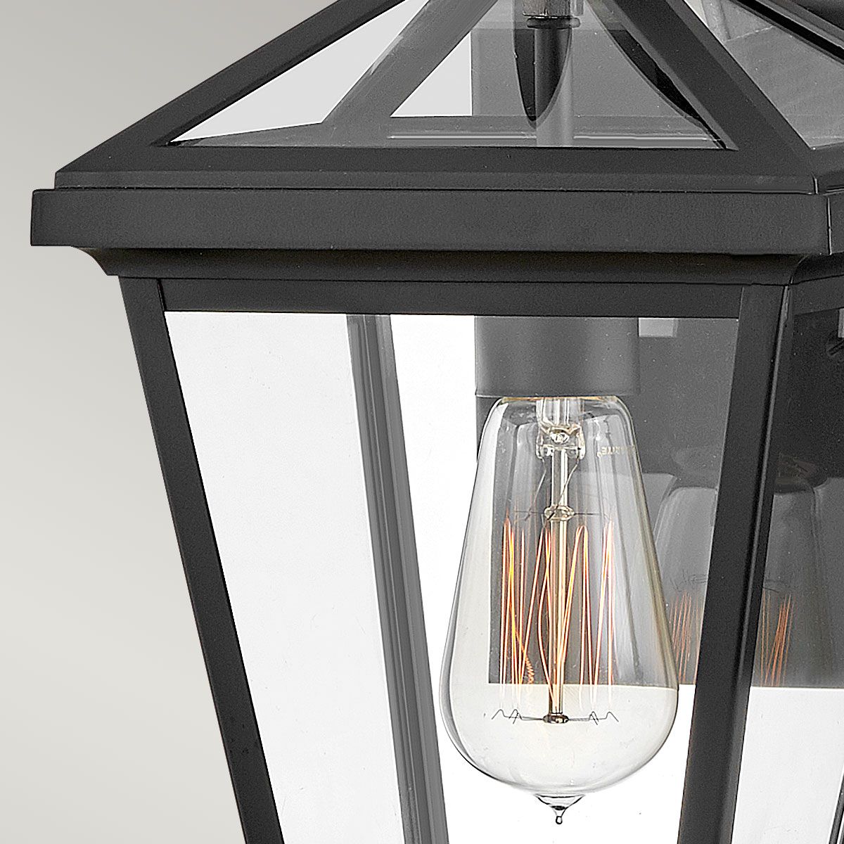 Palma Black Small Outdoor Wall Lantern