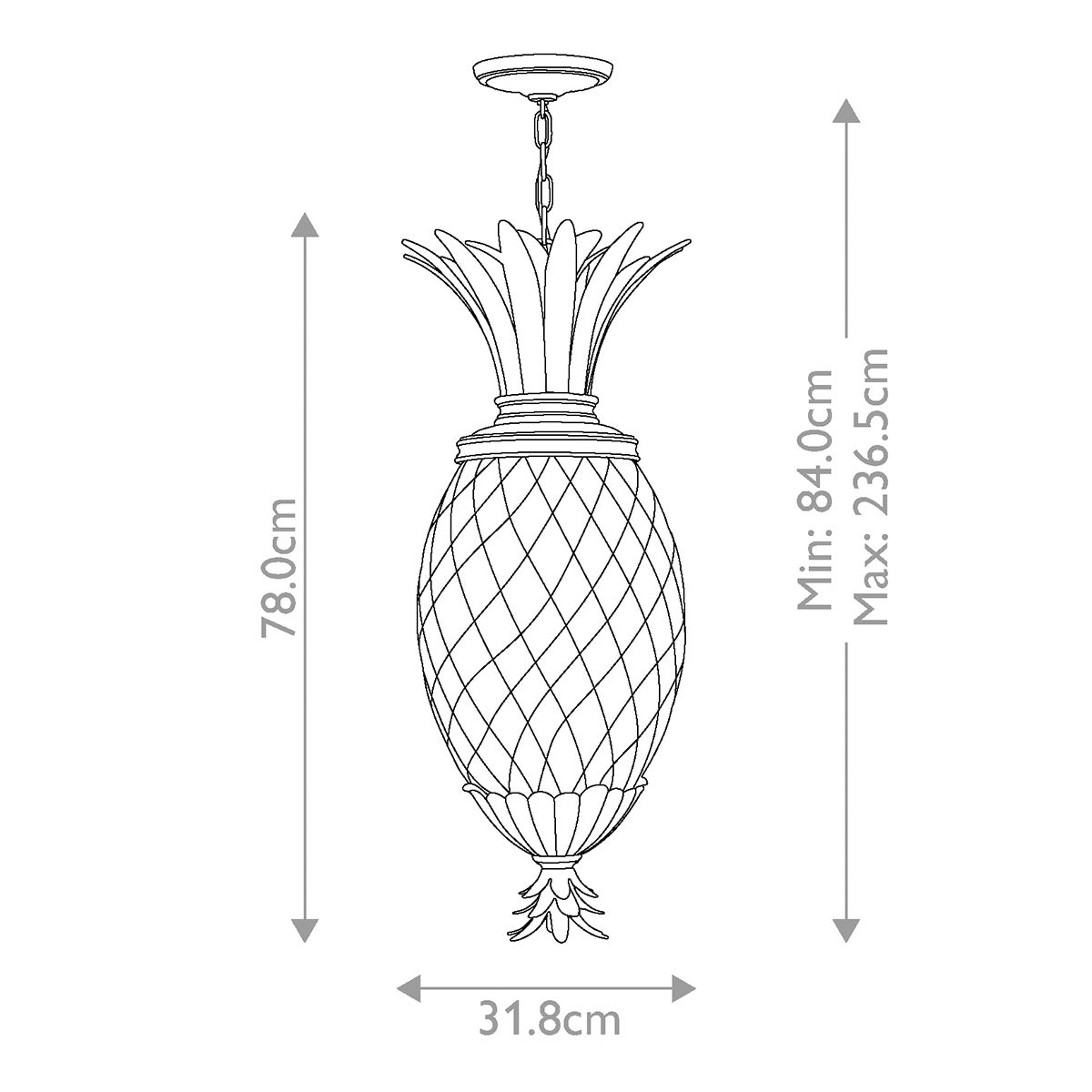 Hinkley Plantation Nickel 4 Light Ceiling Lantern