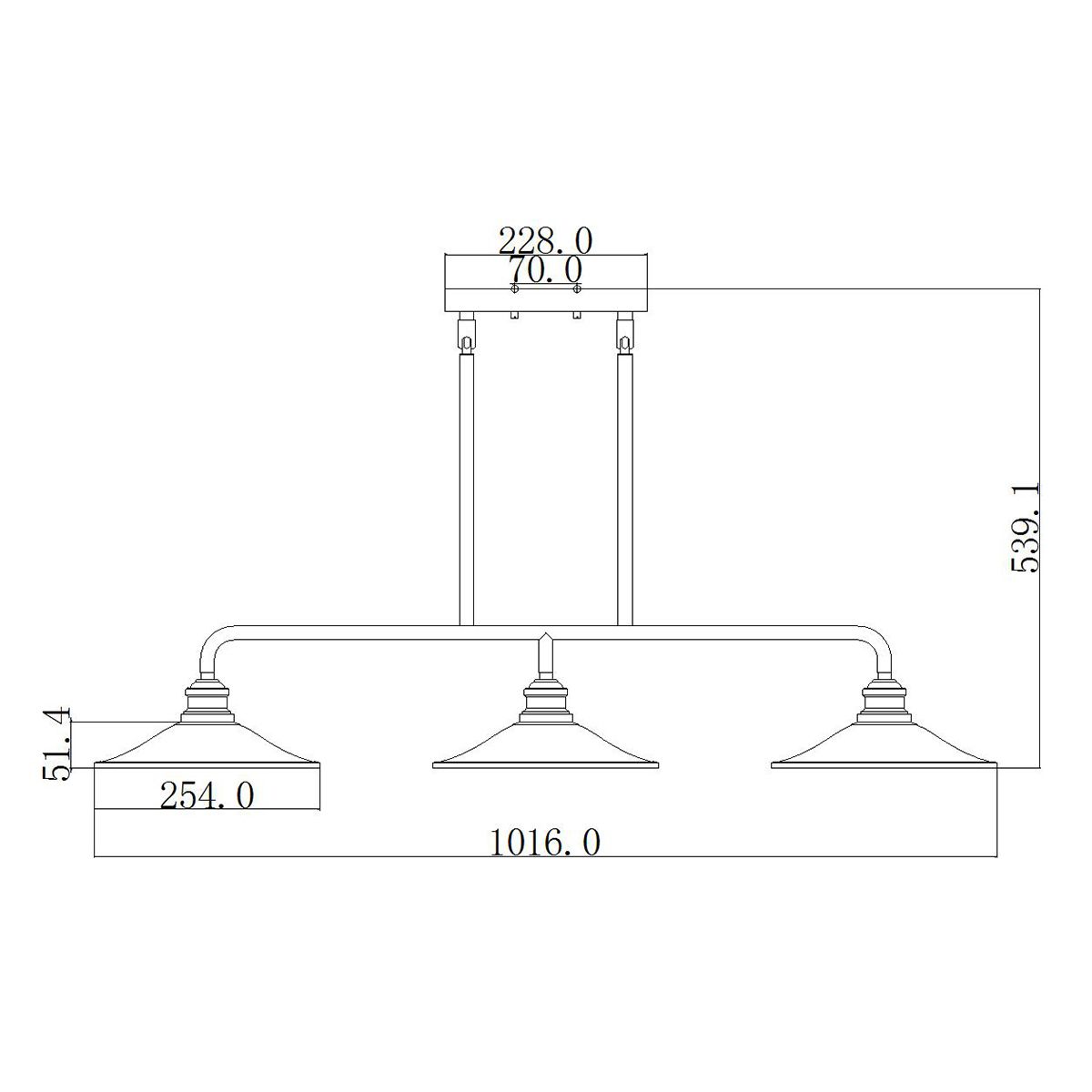 Hinkley Rigby 3 Light Island Bronze Pendant