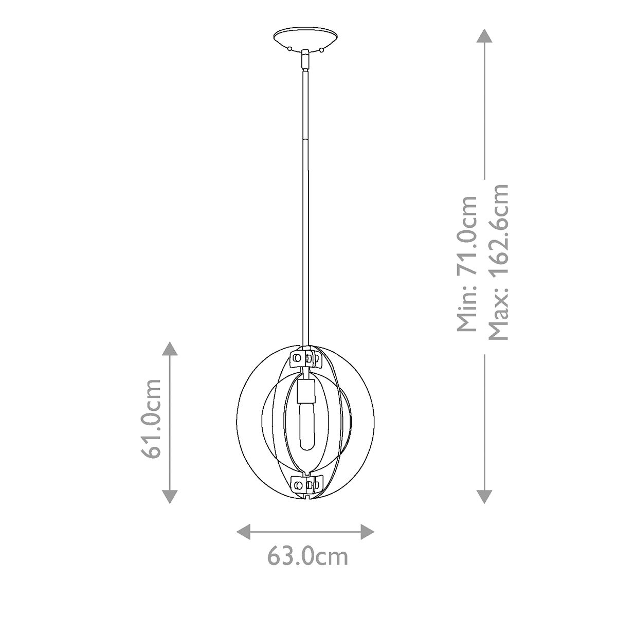 Hinkley Solstice 1 Light Chrome Mini Pendant Ceiling Light