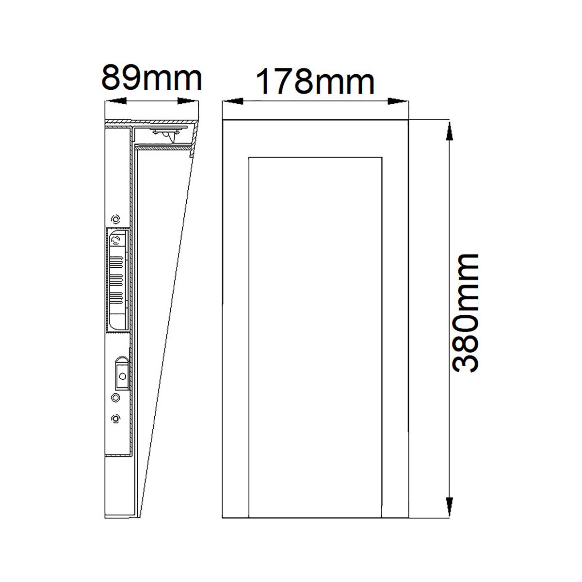 Hinkley Taper LED Medium Outdoor Wall Light — close-up detail