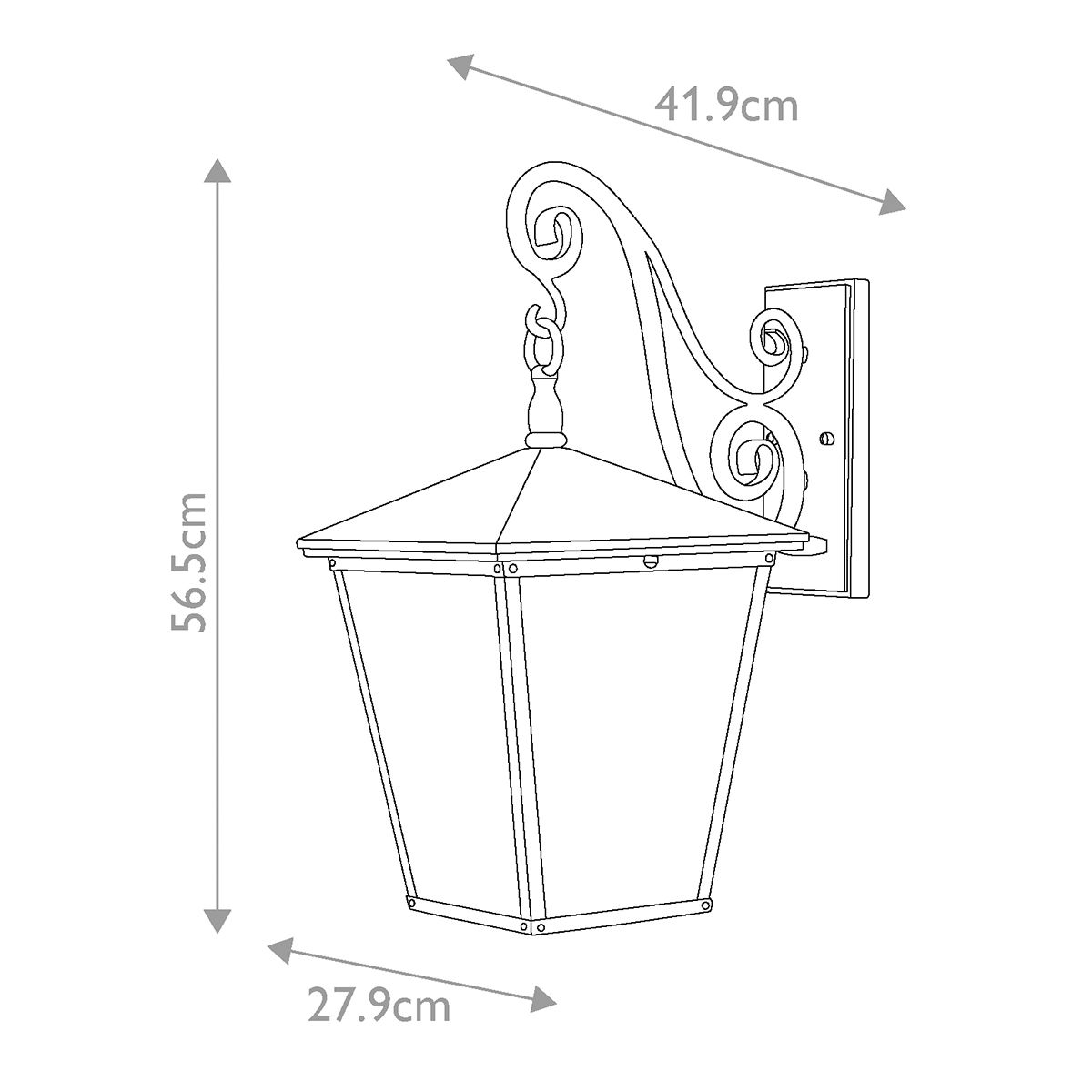 Hinkley Trellis Regency Bronze Large Outdoor Wall Light