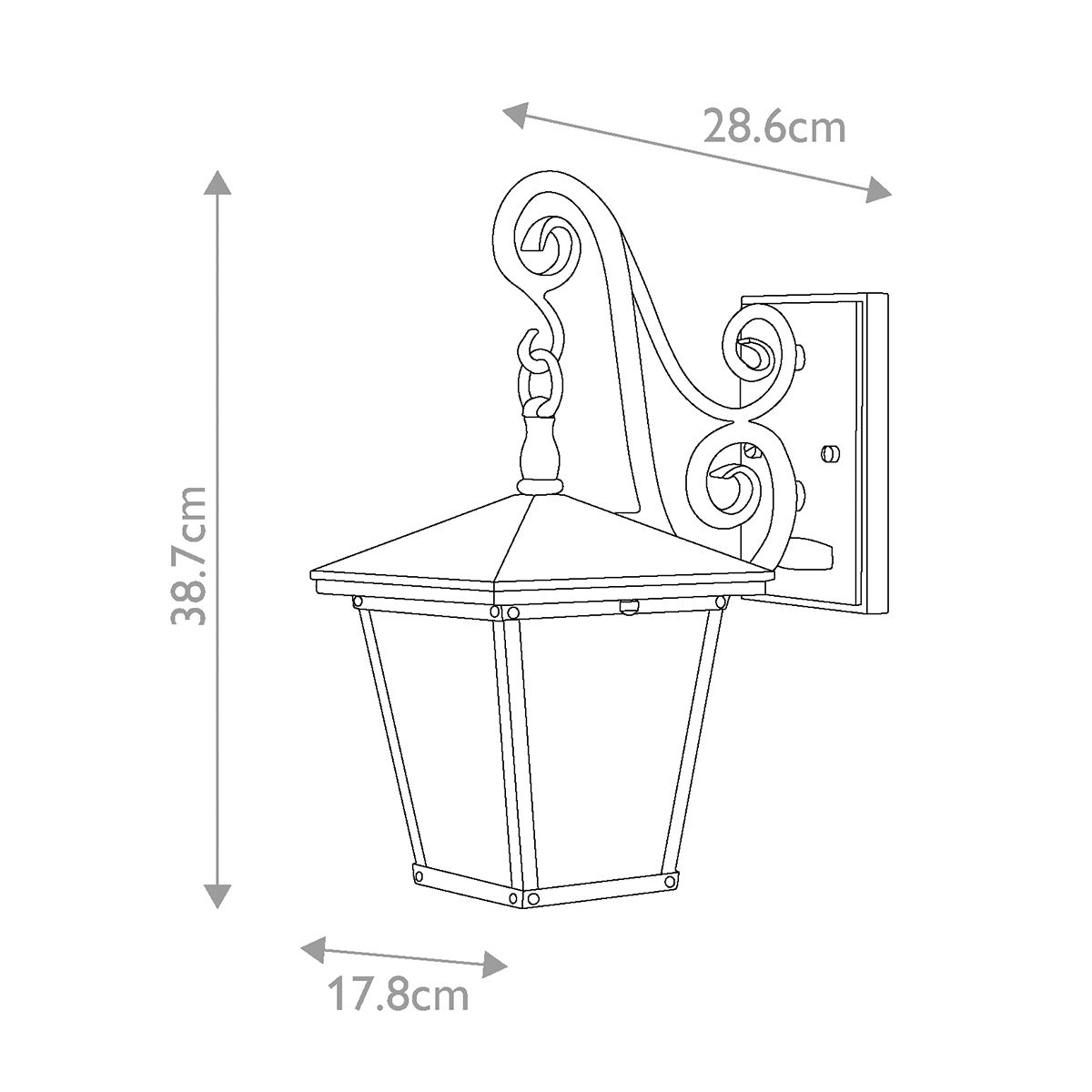 Hinkley Trellis Regency Bronze Small Outdoor Wall Light