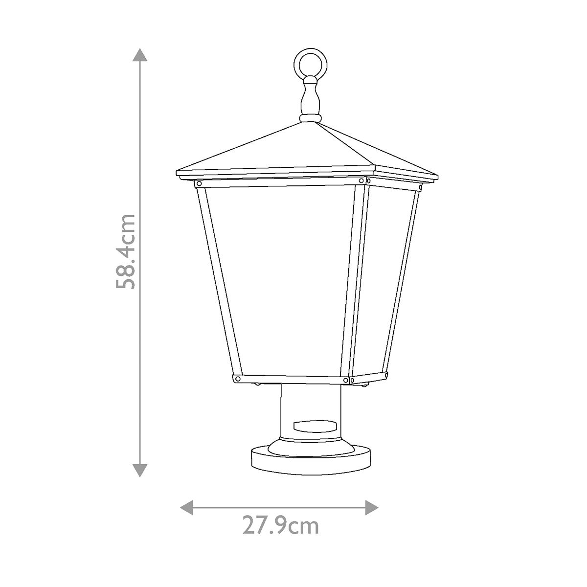 Hinkley Trellis Regency Bronze Outdoor Pedestal Lantern
