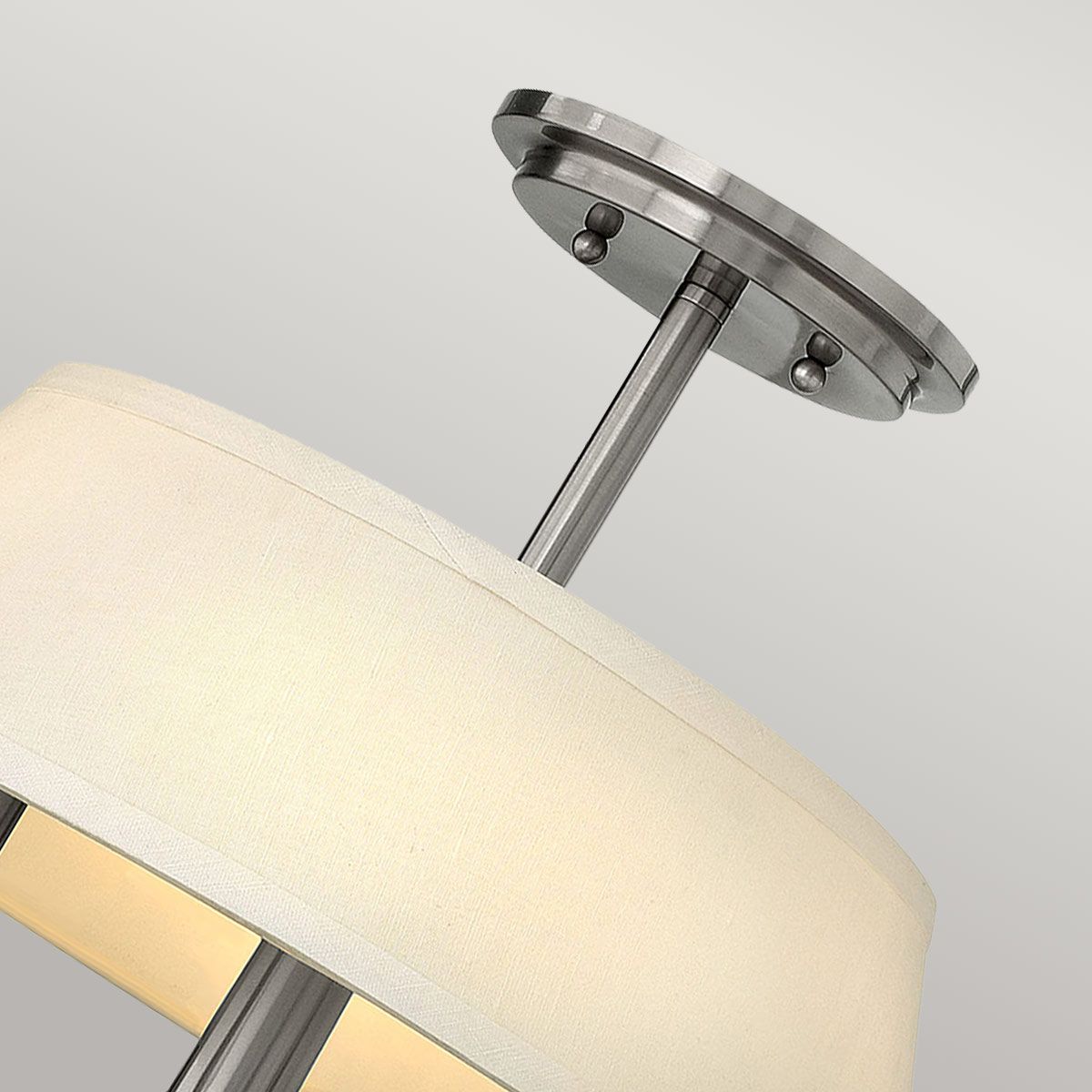 Hinkley Whitney 3 Light Duo-Mount Nickel Pendant Semi-Flush Light