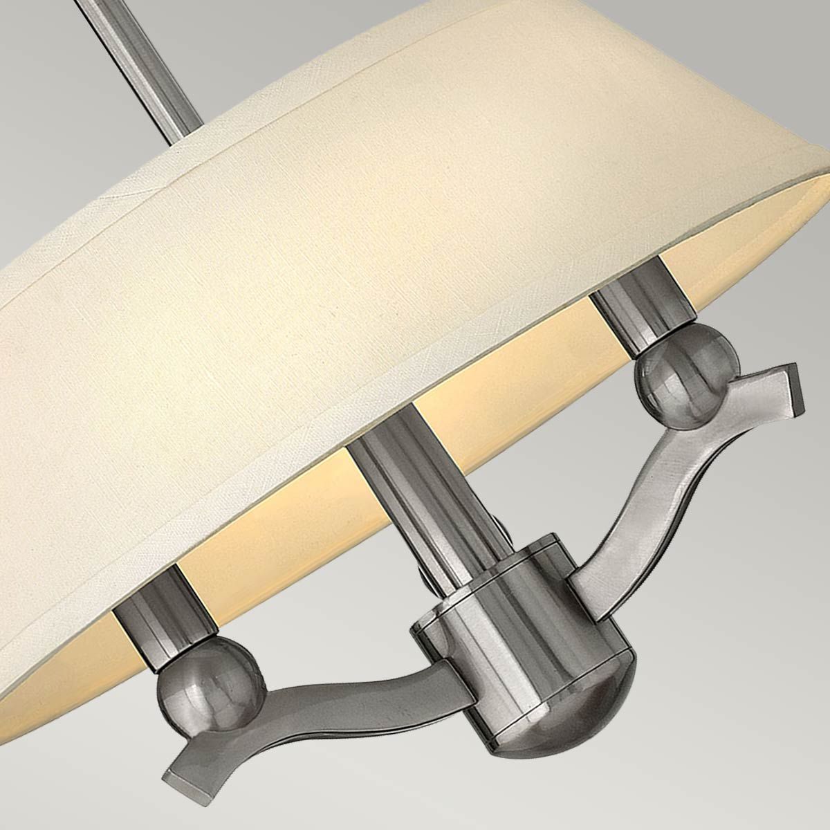 Hinkley Whitney 3 Light Duo-Mount Nickel Pendant Semi-Flush Light