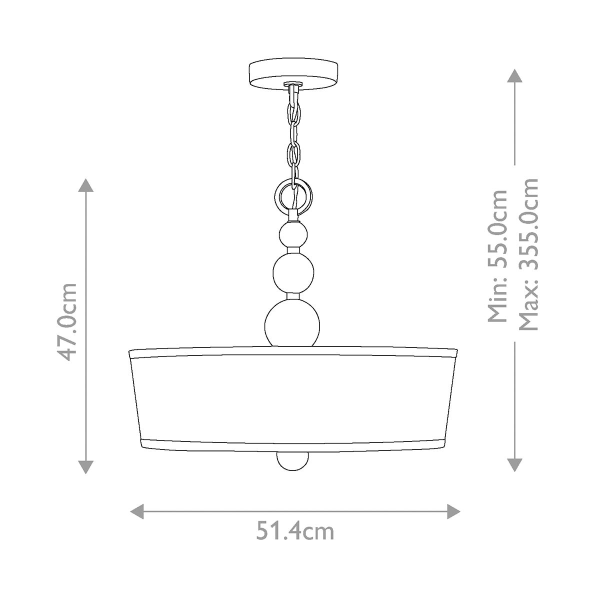 Hinkley Zelda Vintage Brass Pendant Ceiling Light