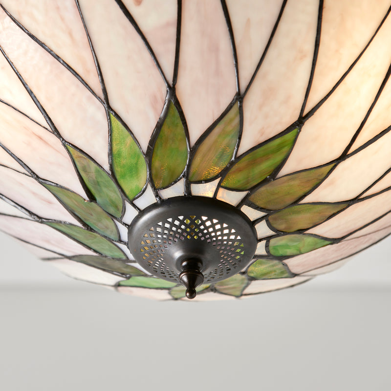 Hutchinson Medium Inverted Tiffany Ceiling Light