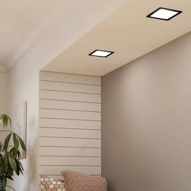 Eglo Fueva 5 Black LED Square Cool White Recessed Light - 16.6cm — alternate view