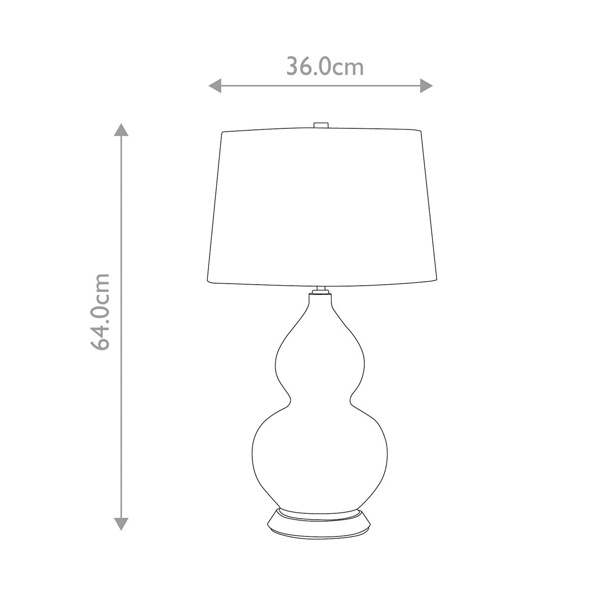 Isla White Ceramic Table Light with Green Shade