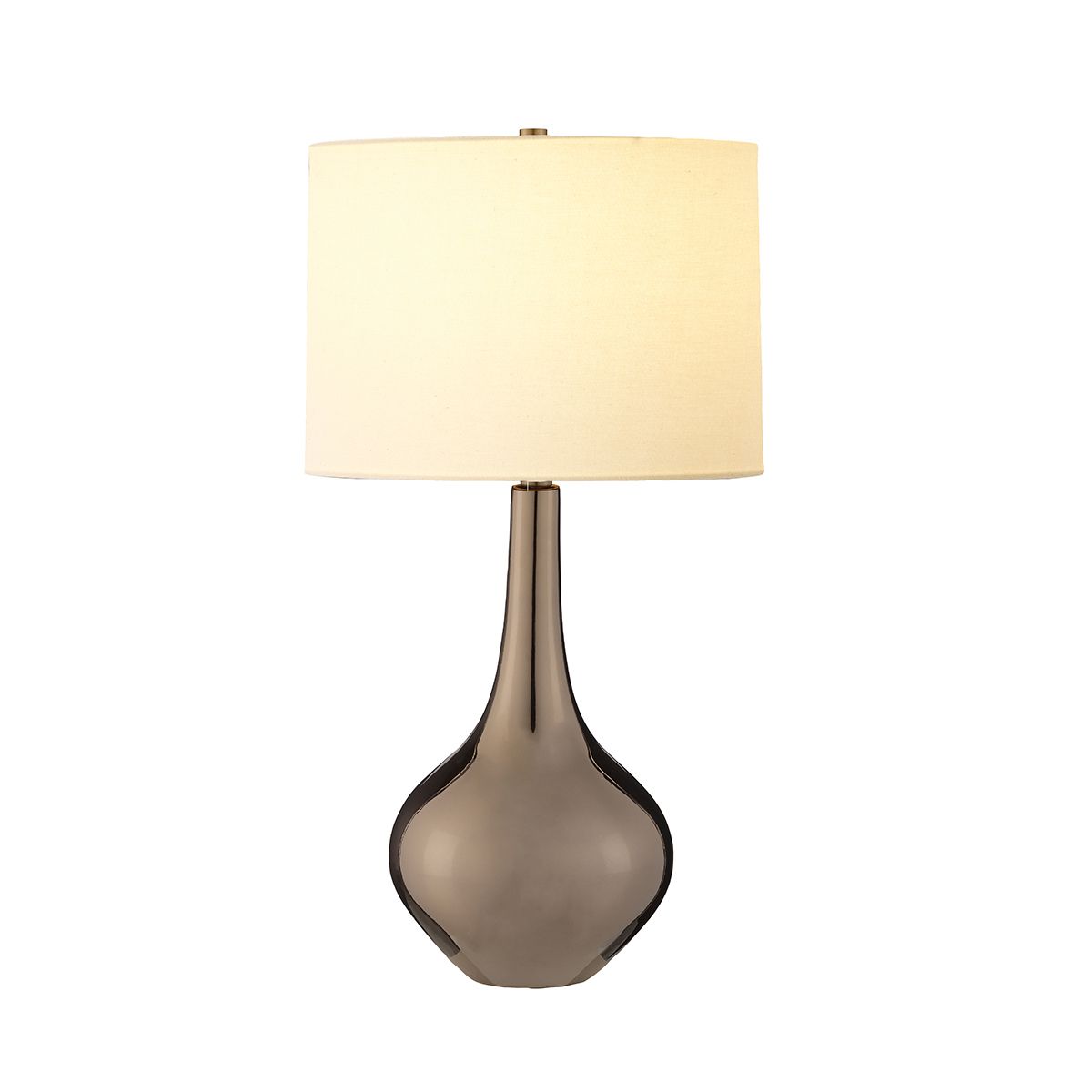 Job Bronze Metallic Ceramic Light Table Lamp - Ivory shade