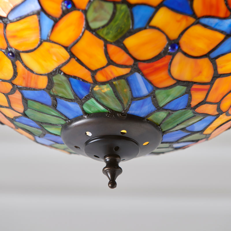 Interiors 1900 Josette Medium Inverted Tiffany Ceiling Light