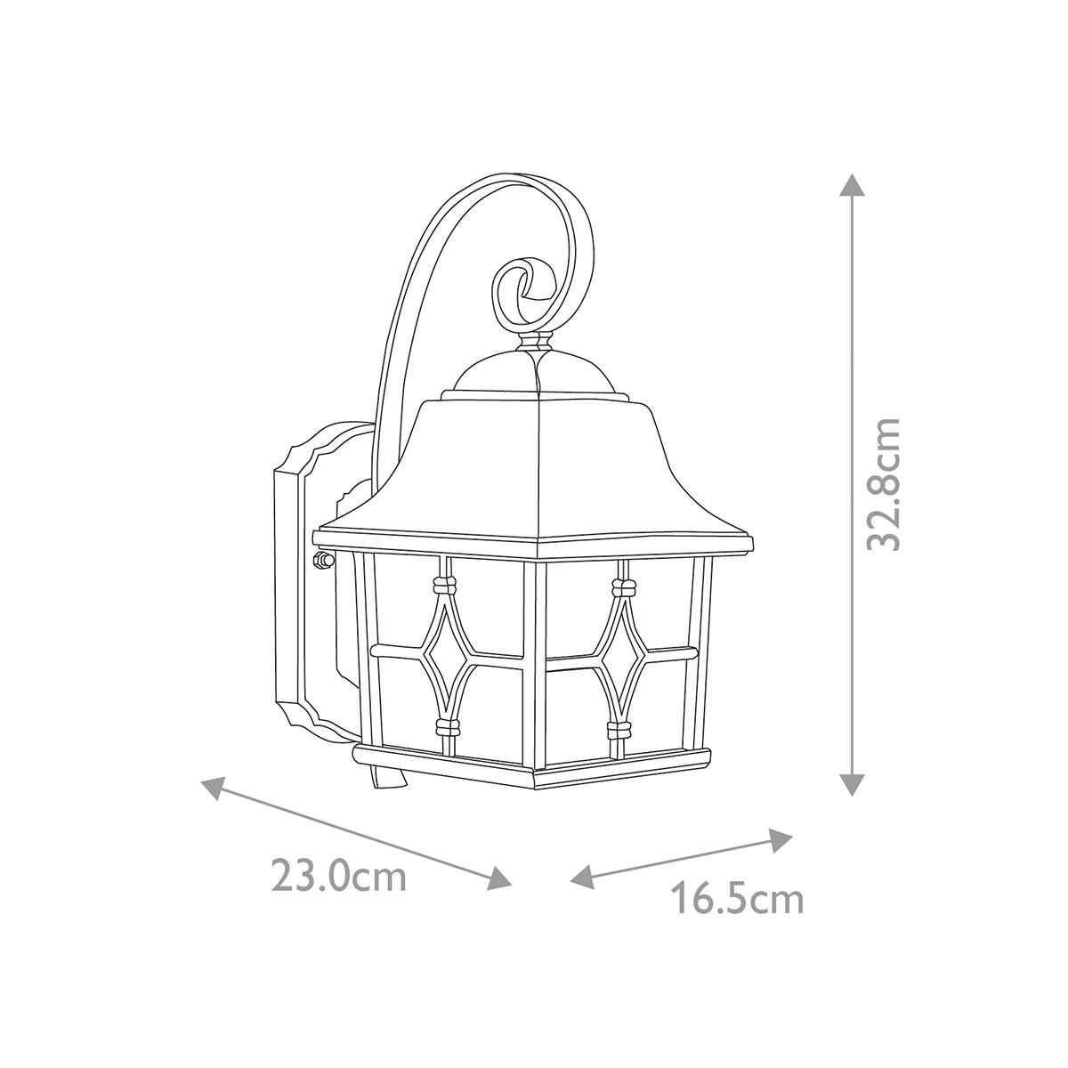 Elstead Kent Black Outdoor Wall Light