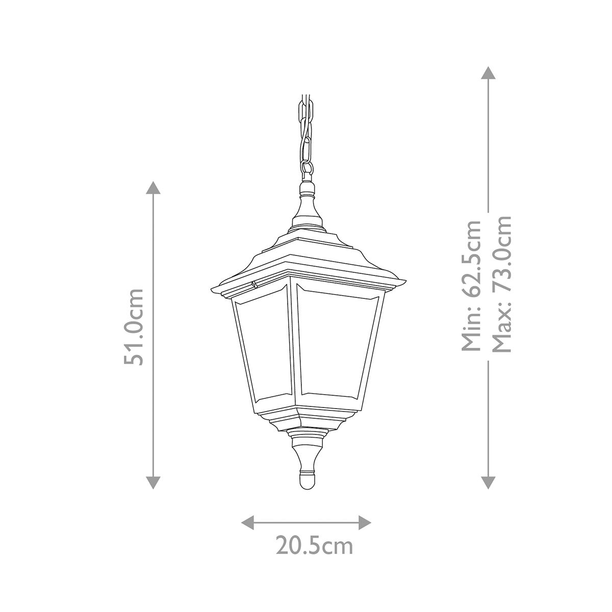 Elstead Kerry Black Outdoor Pendant Light