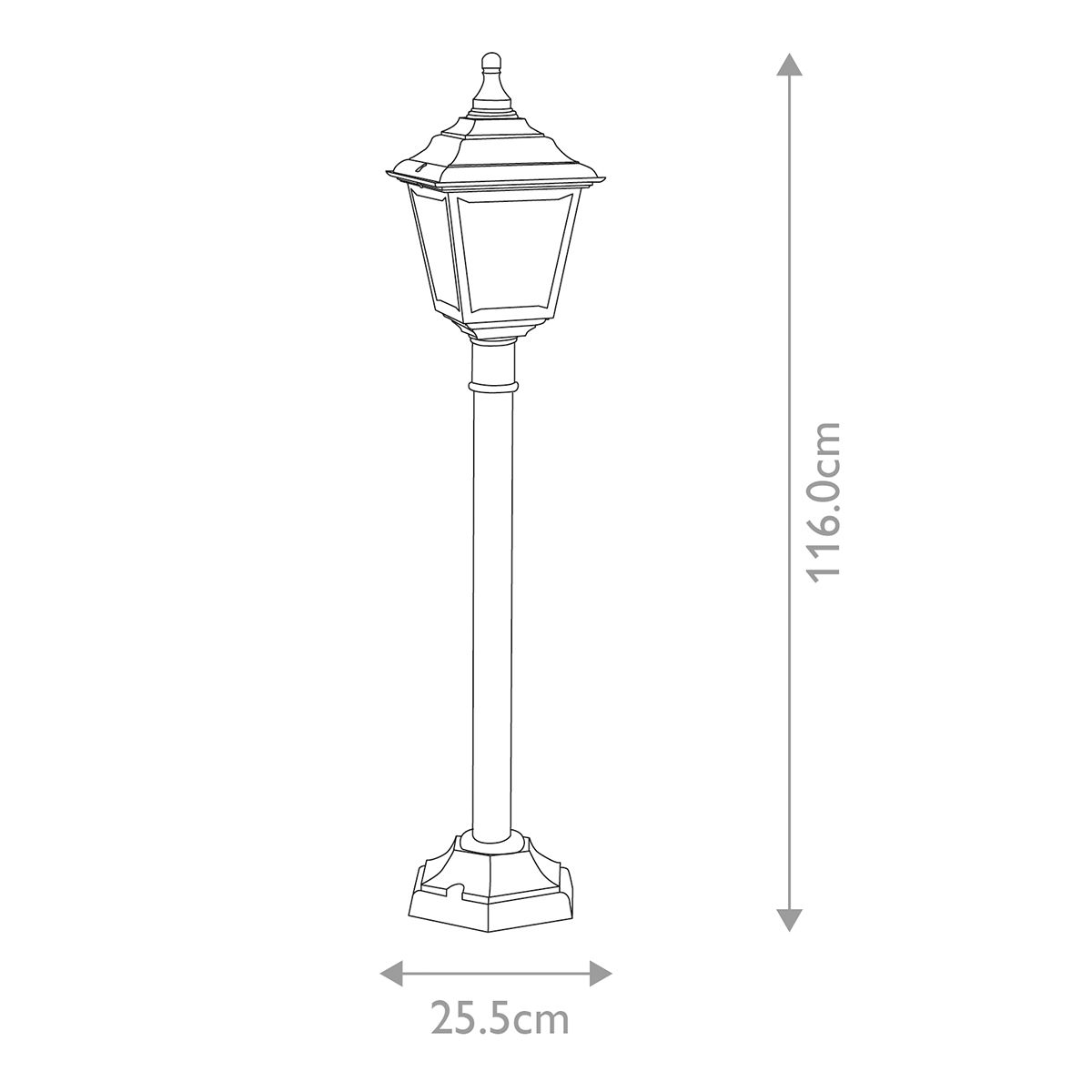 Elstead Kerry Black Outdoor Pillar Lantern
