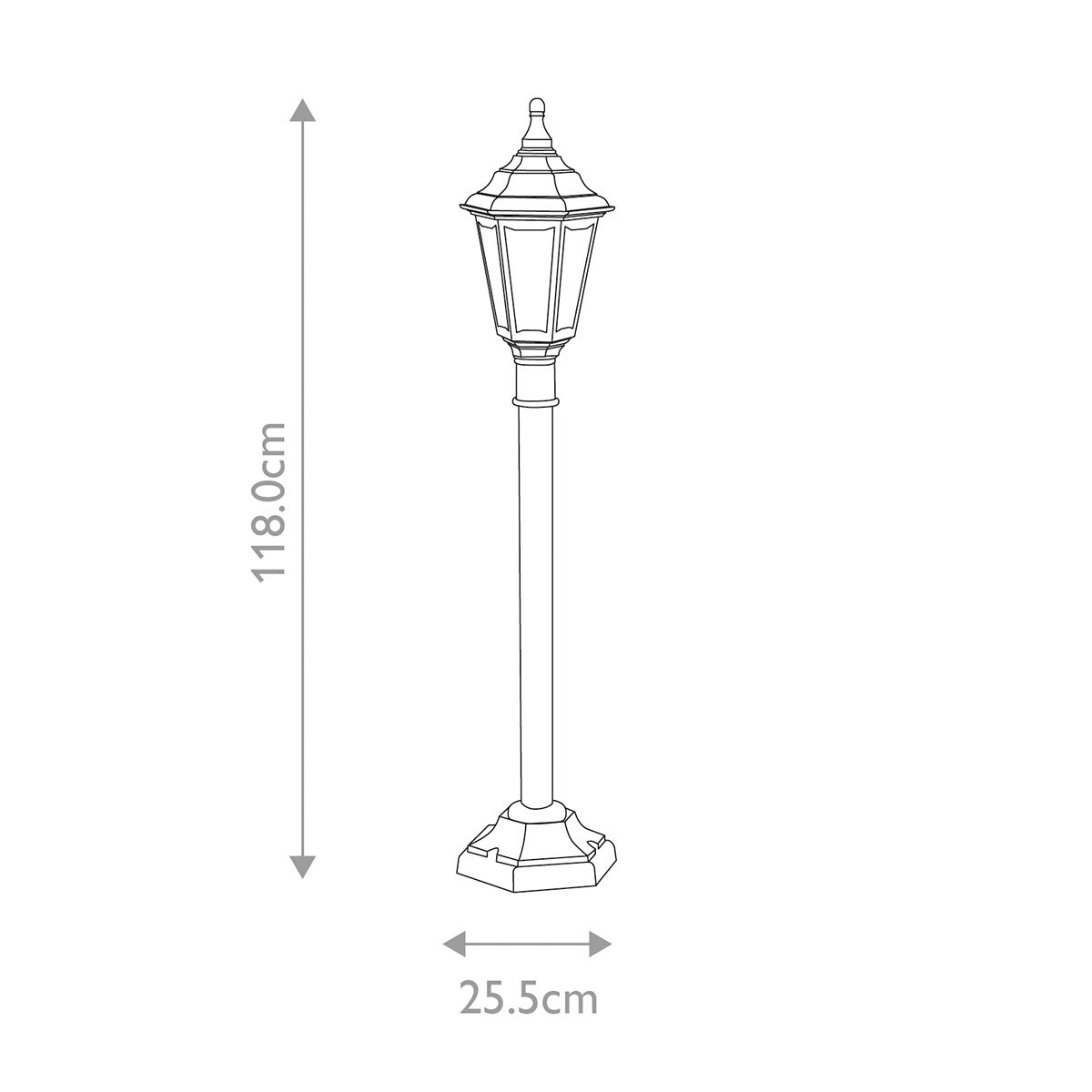 Elstead Kinsale Black Outdoor Bollard Light