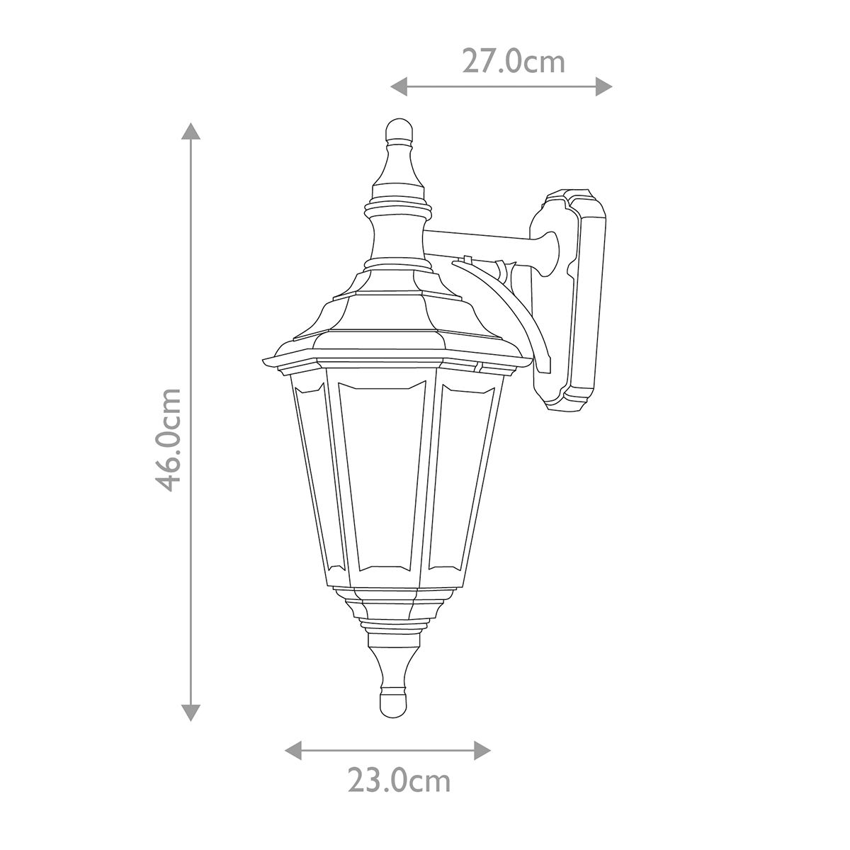 Elstead Kinsale Black Outdoor Up Or Down Wall Light