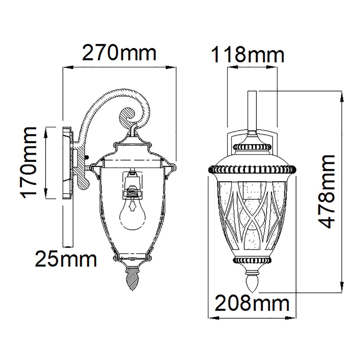 Kichler Admirals Cove 1 Light Black Outdoor Wall Light