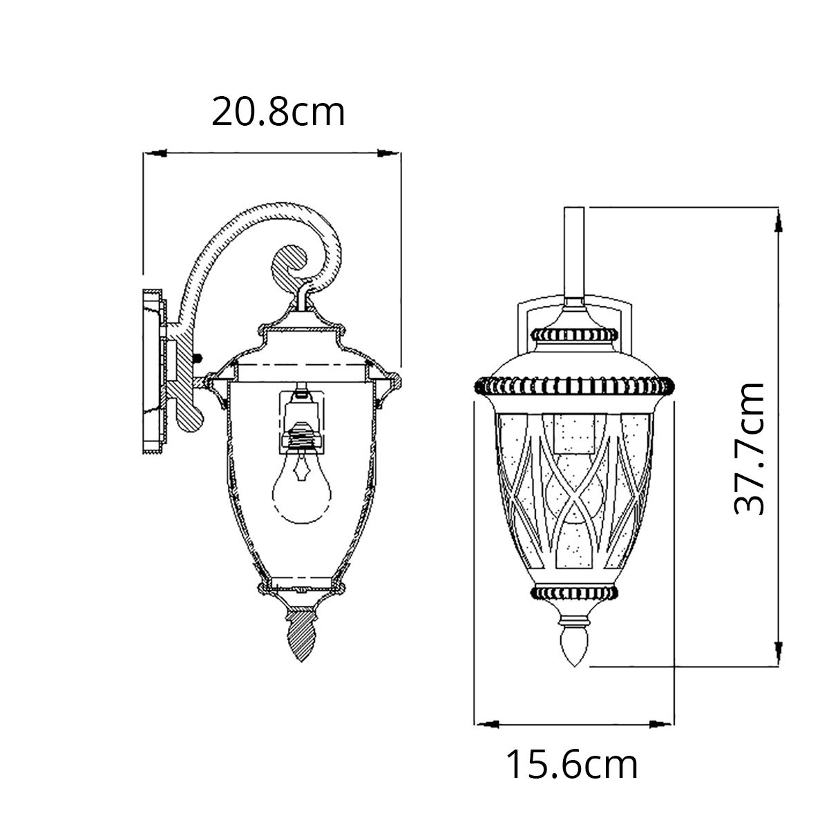 Kichler Admirals Cove 1 Light Small Black Outdoor Wall Light