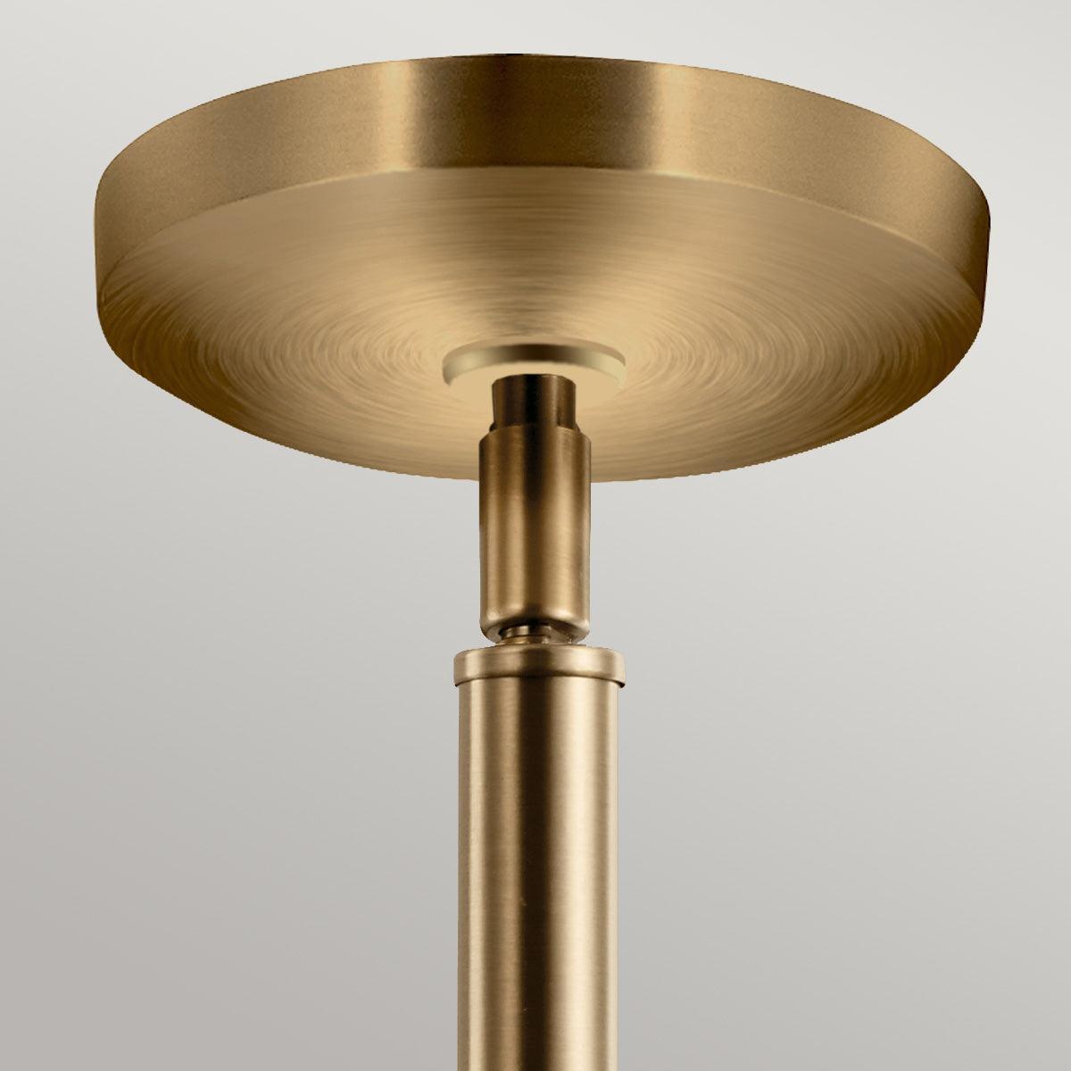 Kichler Avian 1 Light Brass Pendant - Clear Glass Shade-warehouse-clearance-140826
