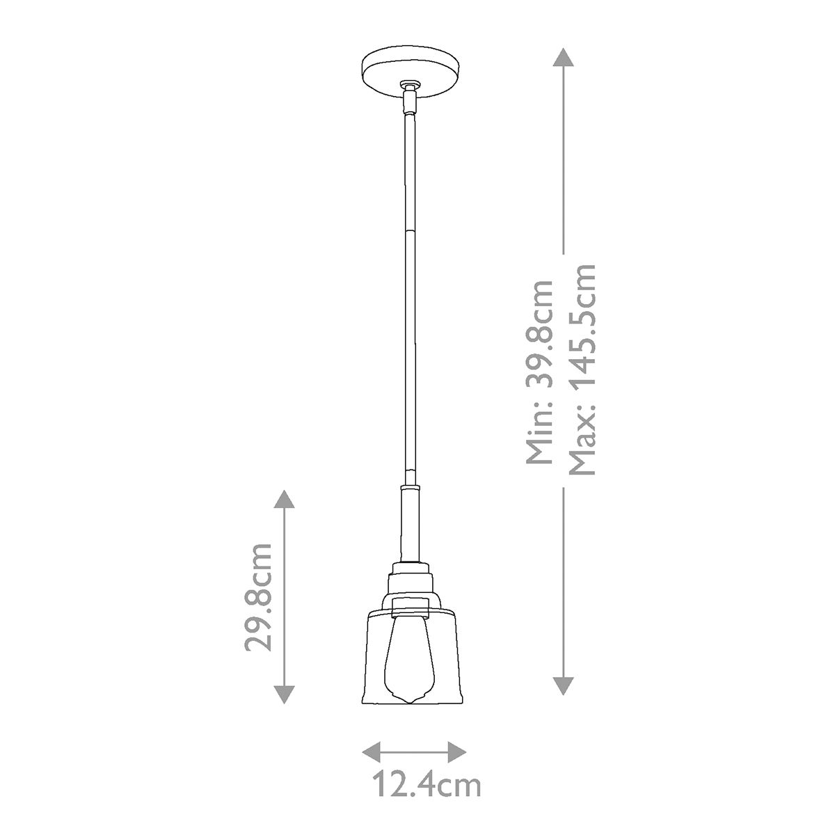 Kichler Avian 1 Light Brass Pendant - Clear Glass Shade-warehouse-clearance-140826