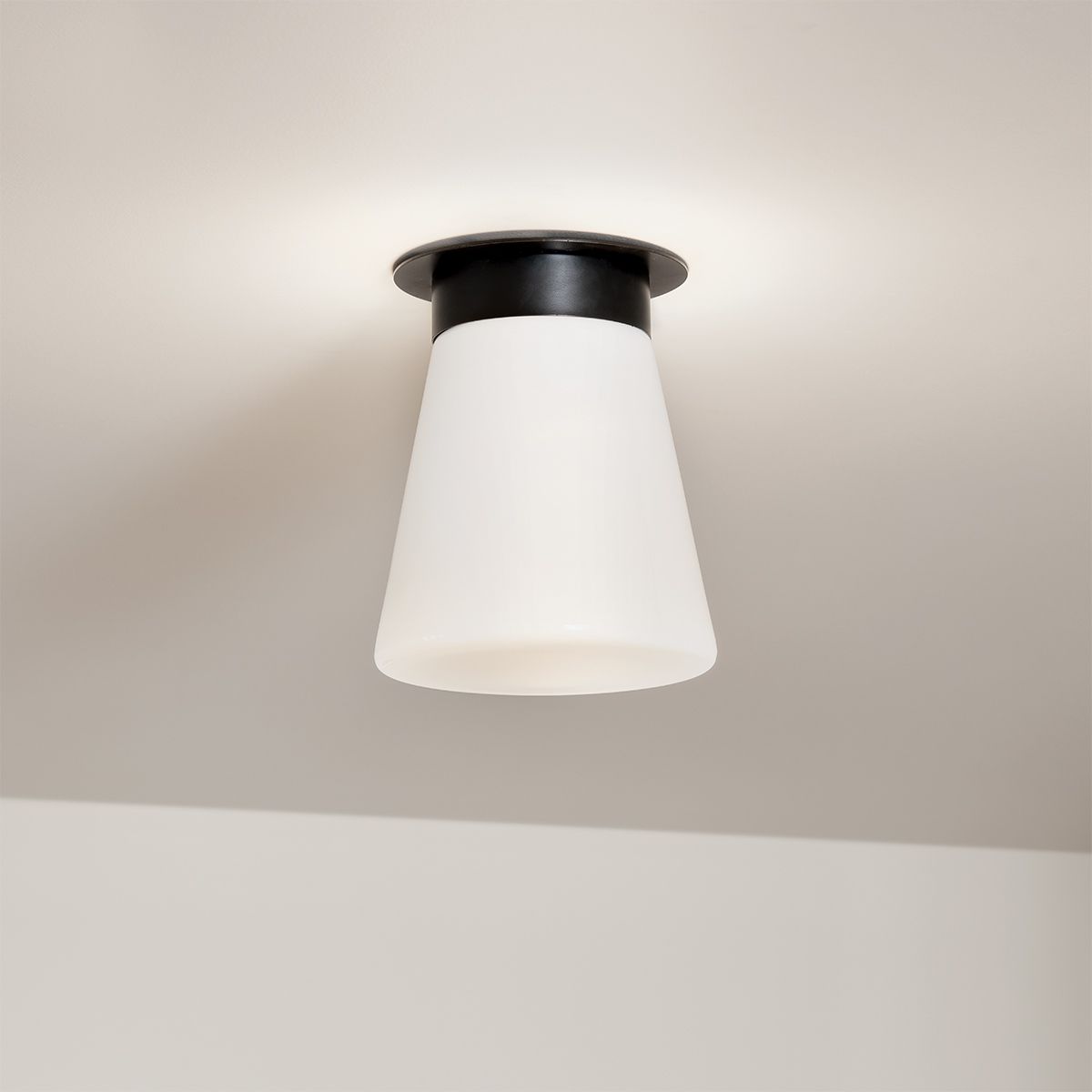 Albers Black Flush Ceiling Light