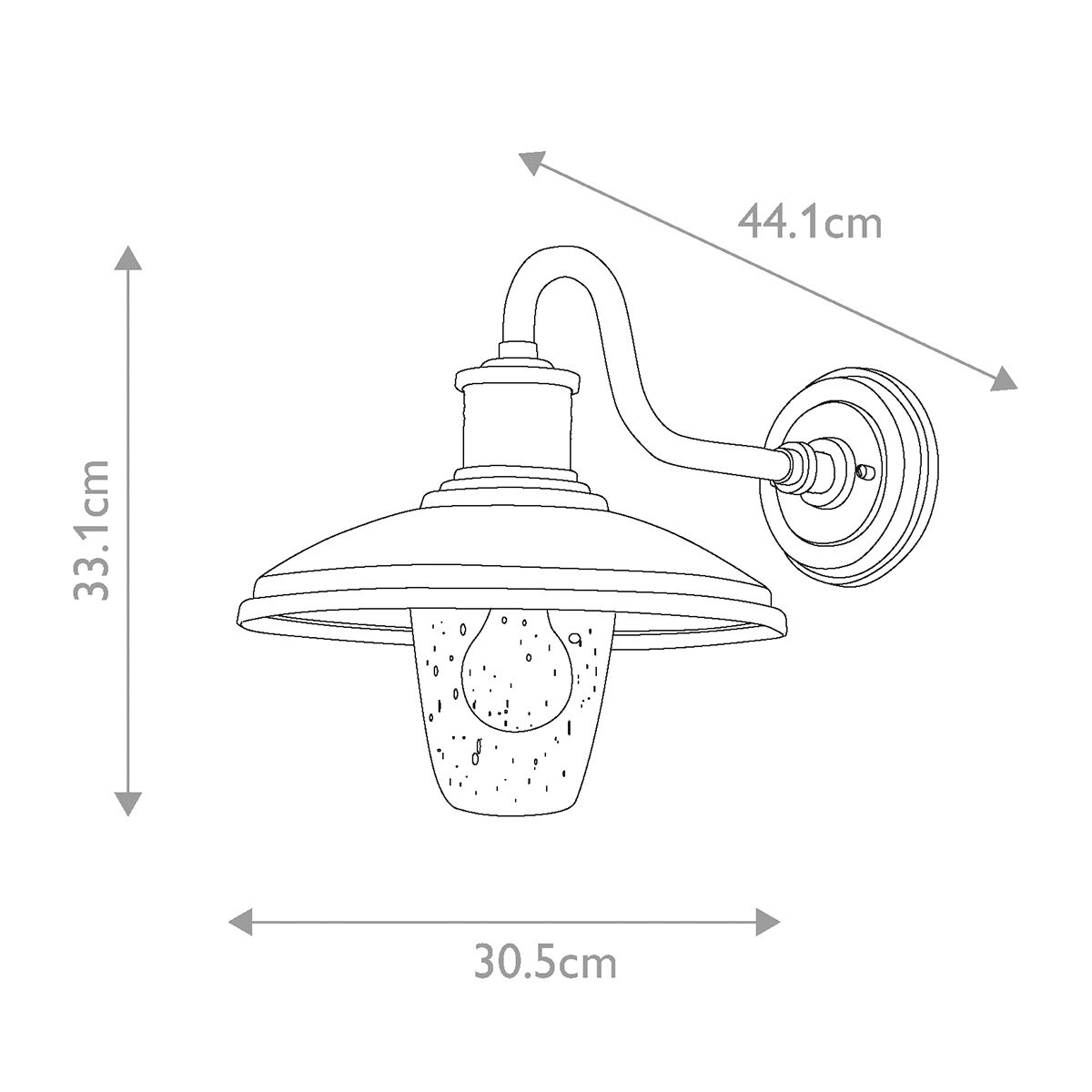 Kichler Allenbury 1 Light Medium Outdoor Wall Light