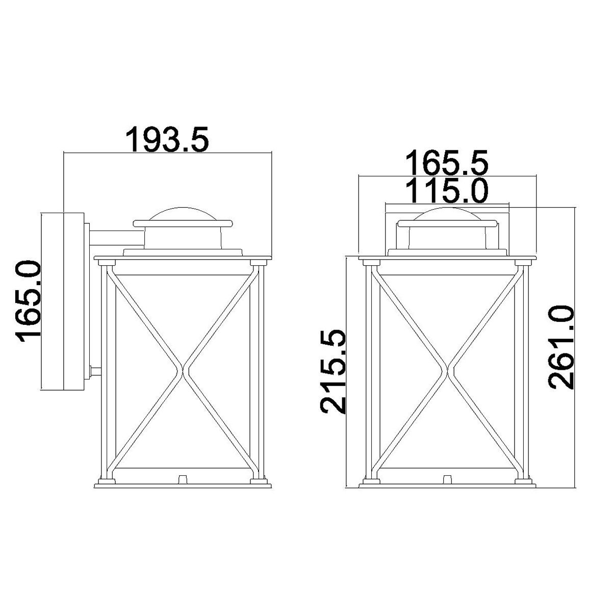 Kichler Argyle Small Zinc Outdoor Wall Light