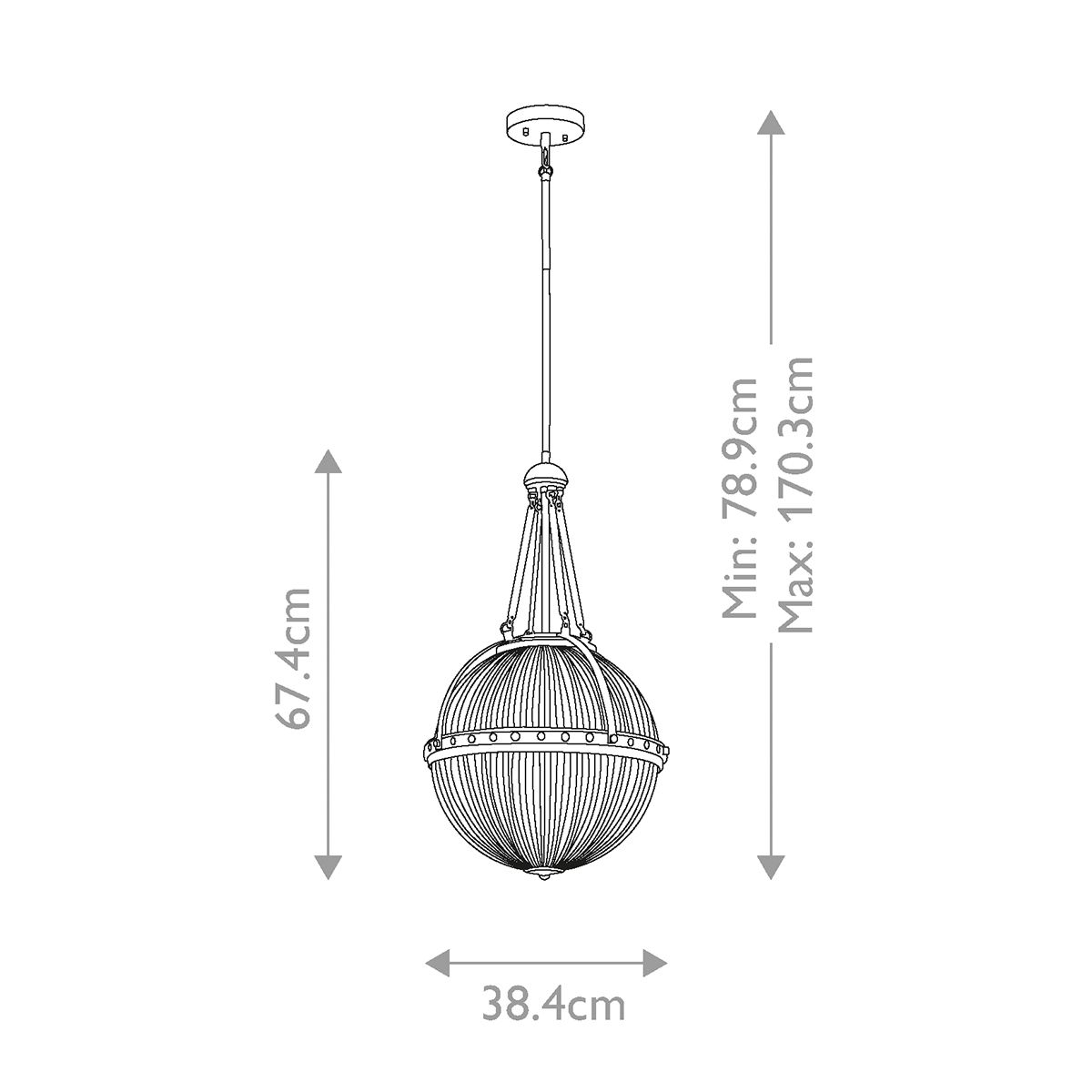 Kichler Aster 3 Light Polished Nickel Ceiling Pendant