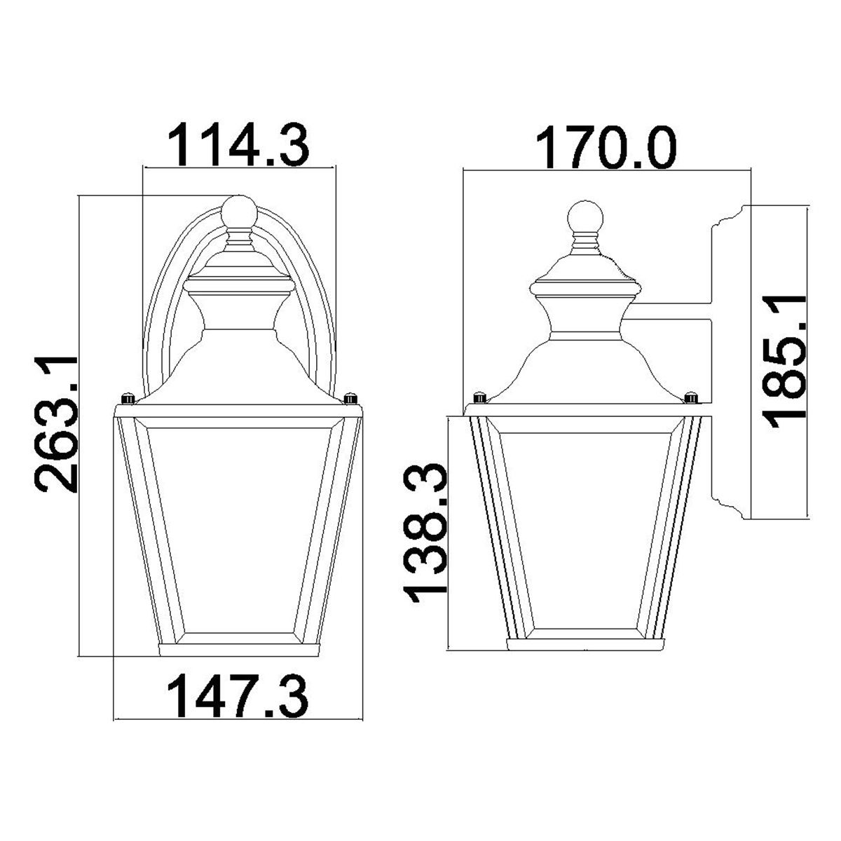Kichler Bay Shore Small Polished Brass Outdoor Wall Light