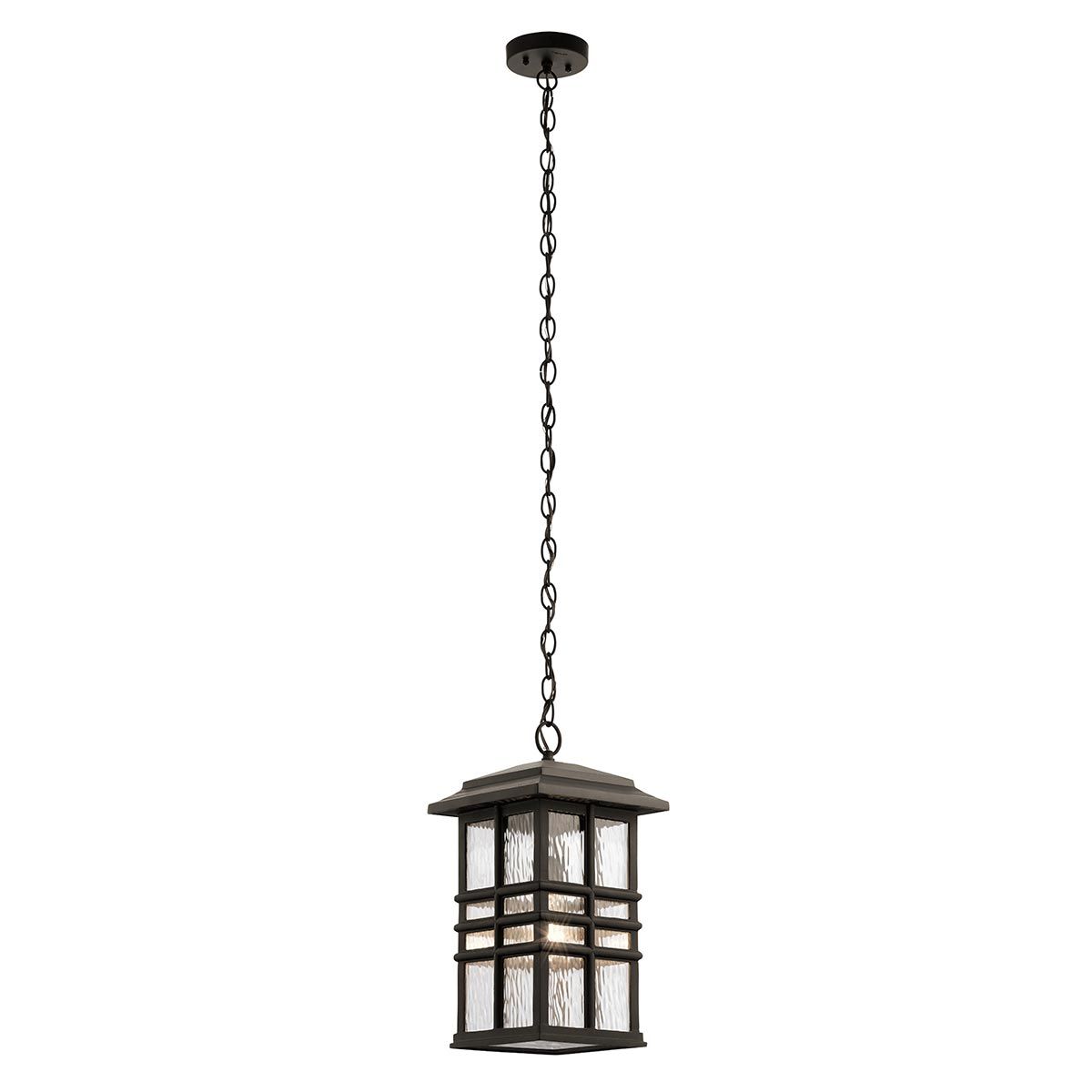 Beacon Square Bronze Outdoor Chain Lantern by Kichler Lighting KL-BEACON-SQUARE8-OZ