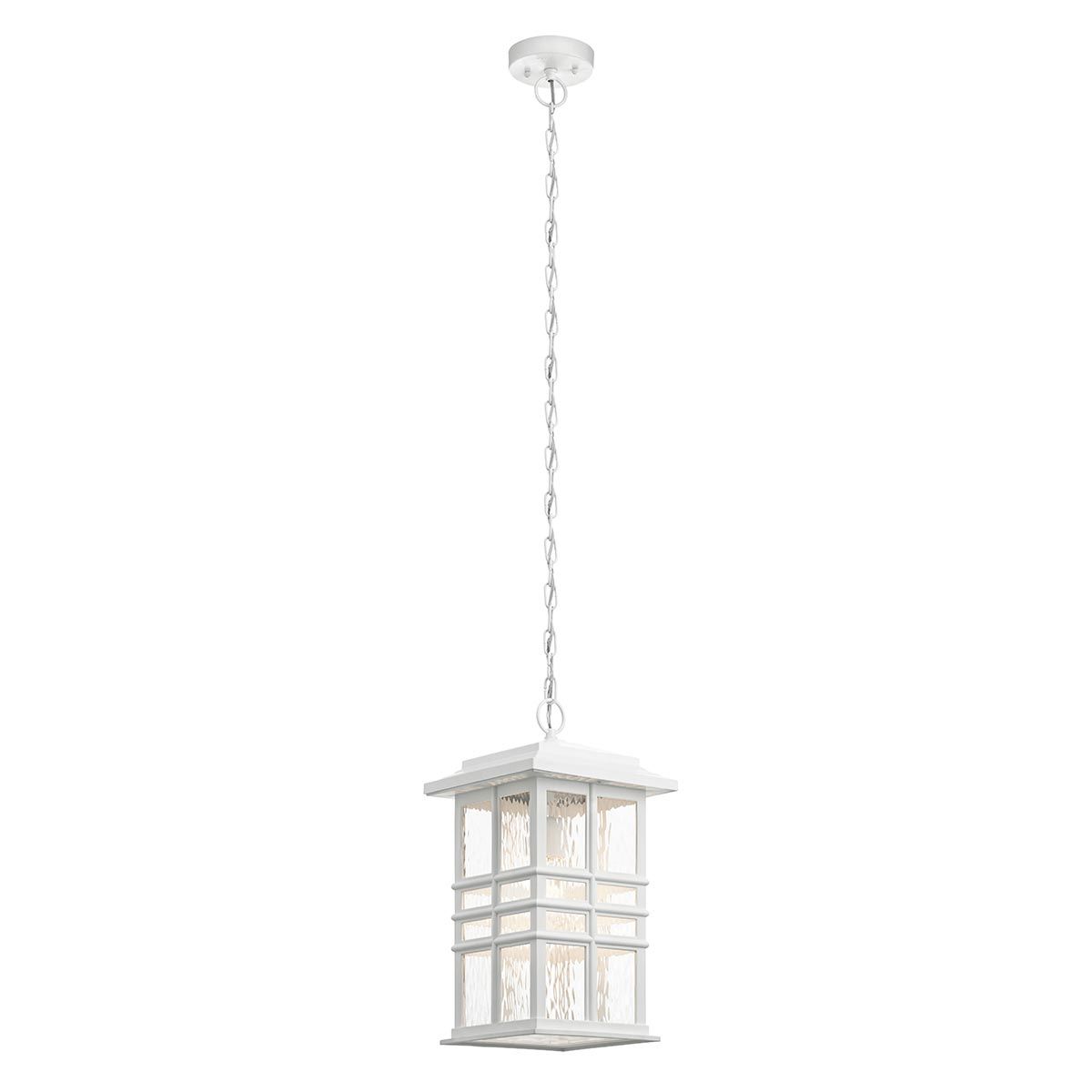 Beacon Square White Outdoor Chain Lantern by Kichler Lighting KL-BEACON-SQUARE8-WHT