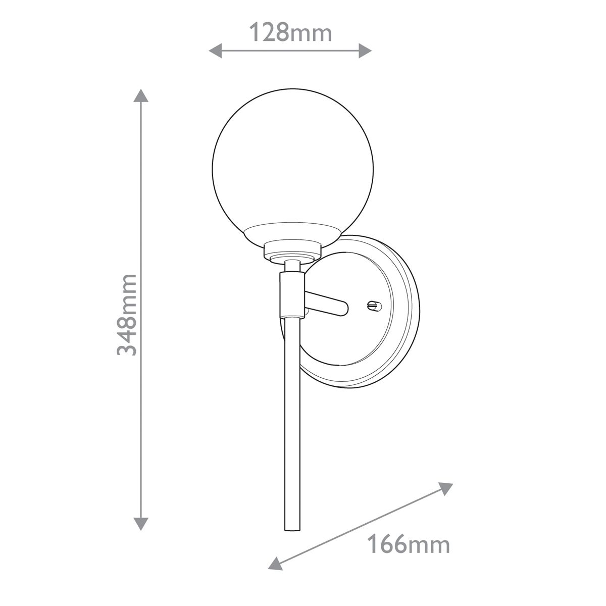 Benno Black & Bronze Bathroom Wall Light