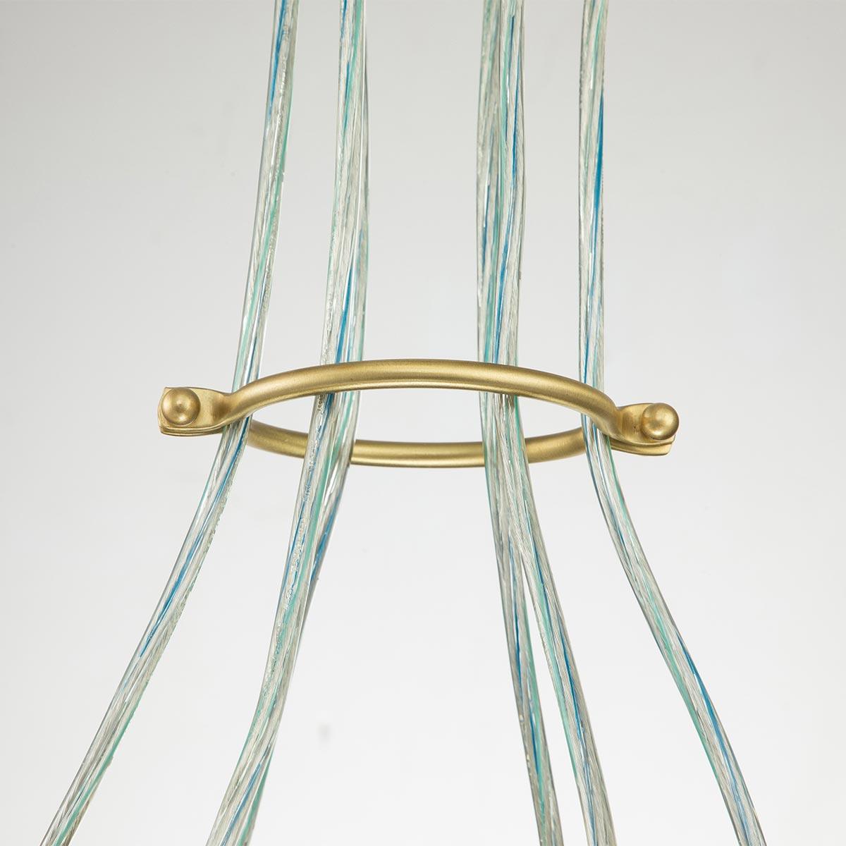 Kichler Brindley 6 Light Brass Pendant - Clear Glass Shades