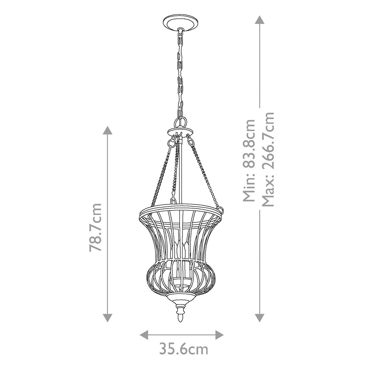 Kichler Calla Gold 3 Light Pendant Ceiling Light