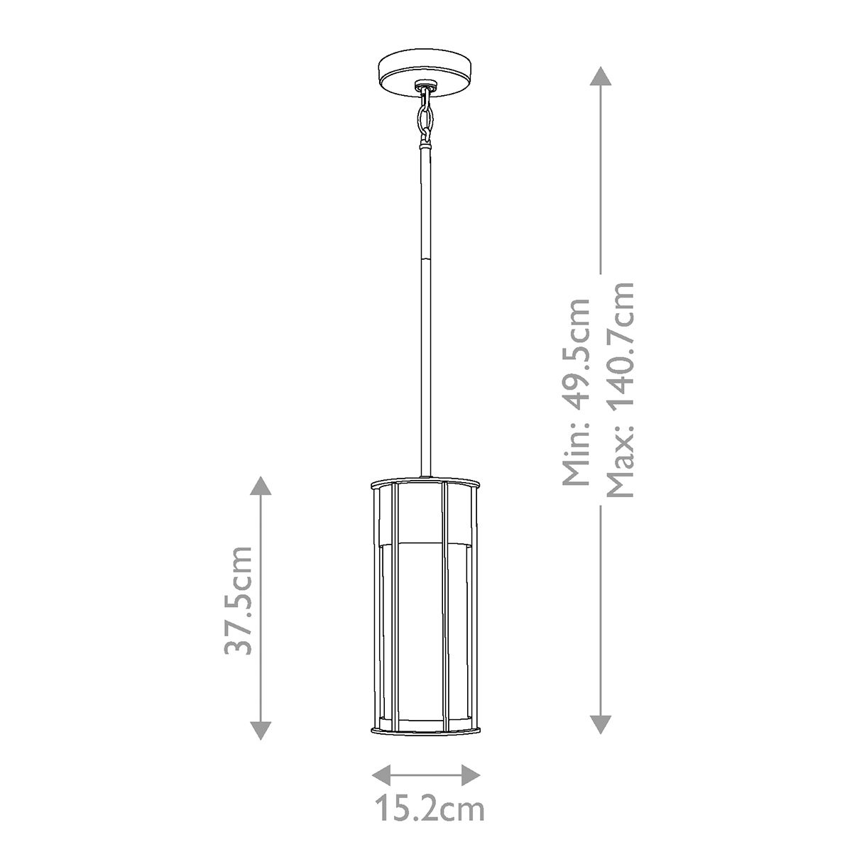 Camillo Black Outdoor Pendant Light-OPEN-BOX-50-040626