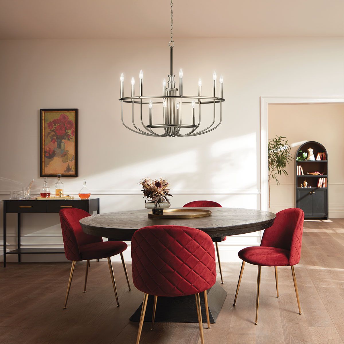 Capitol Hill 12 Light Brushed Nickel Chandelier