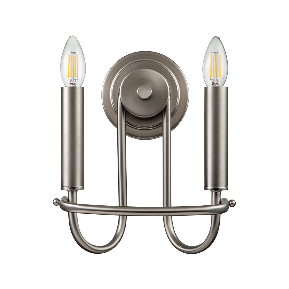 Capitol Hill Brushed NIckel Double Wall light