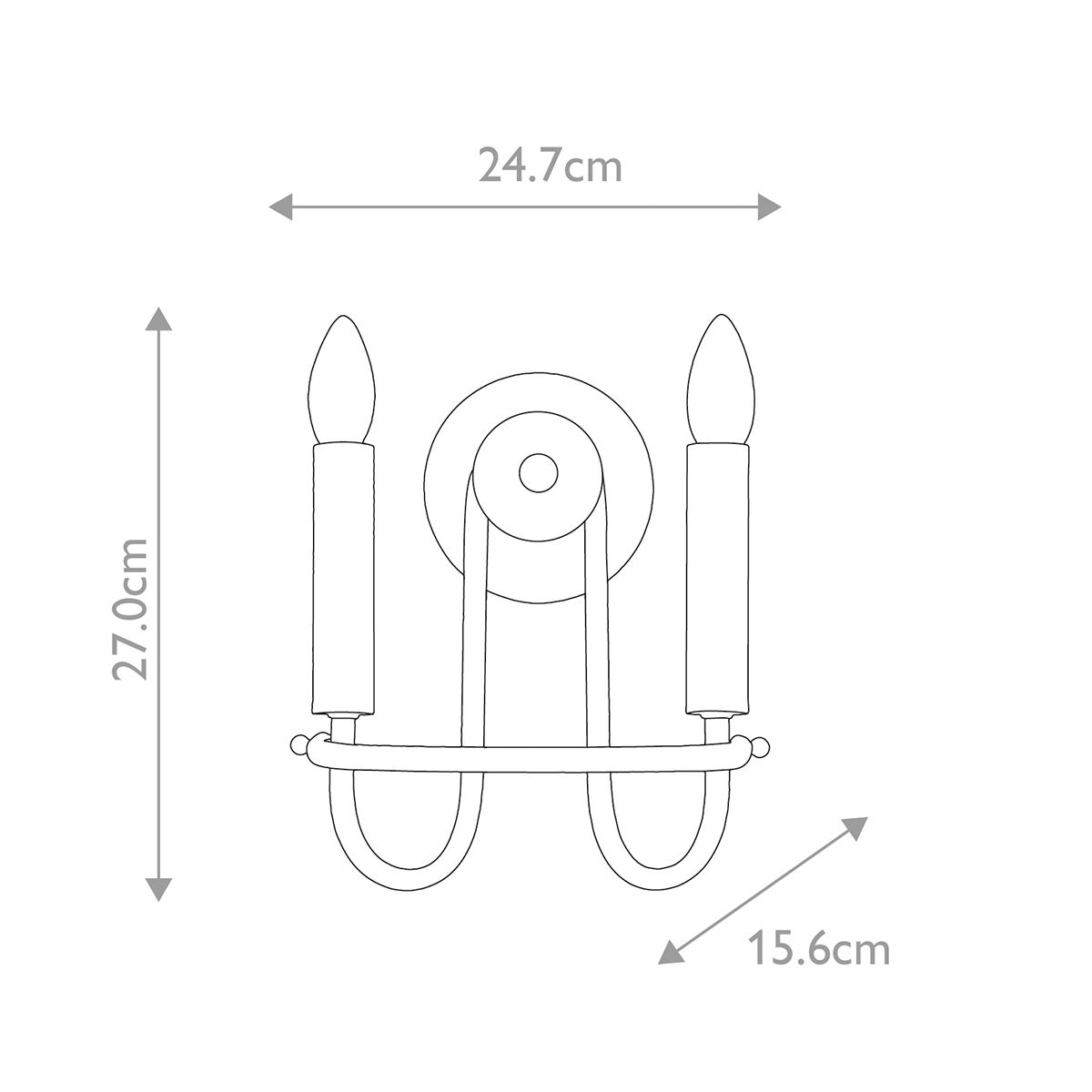Capitol Hill Brass Double Wall light
