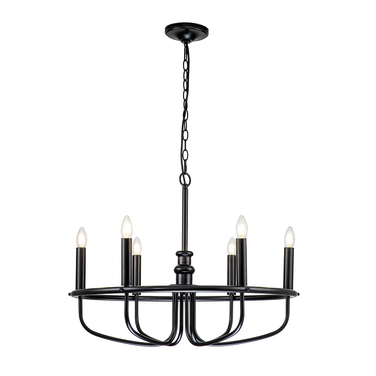 Capitol Hill 6 Light Black Chandelier by Kichler Lighting KL-CAPITOL-HILL6-BLK