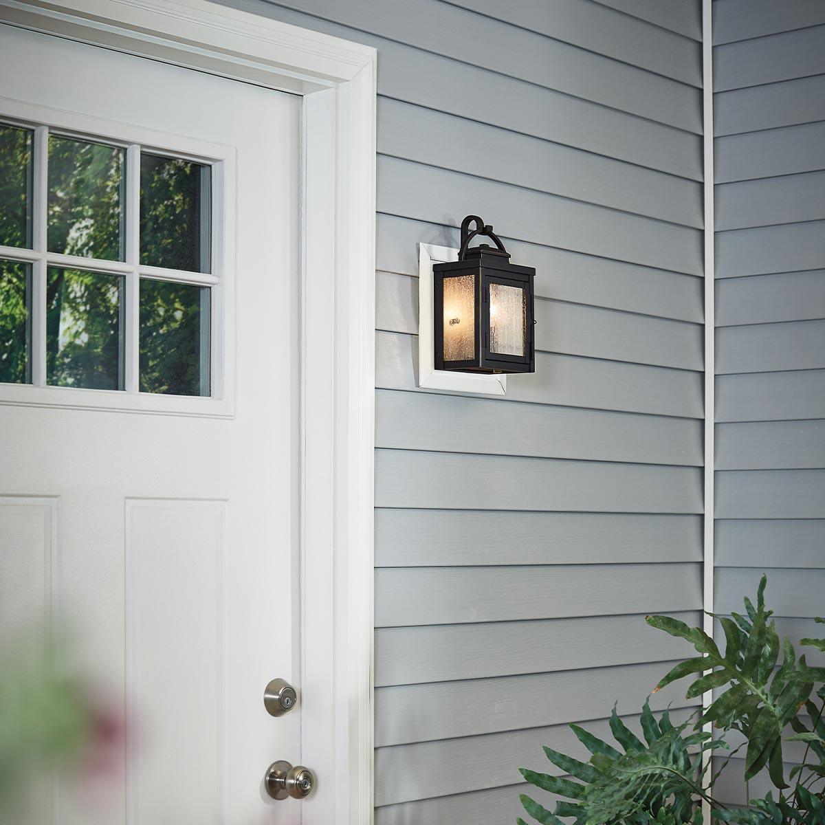 Kichler Carlson 1 Light Bronze Outdoor Wall Light