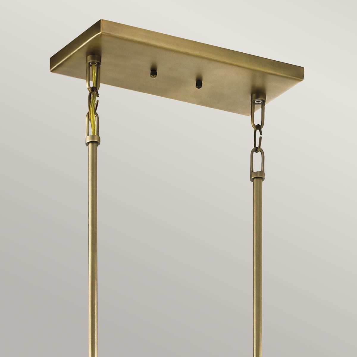 Kichler Cayden 6 Light Linear Brass Chandelier Ceiling