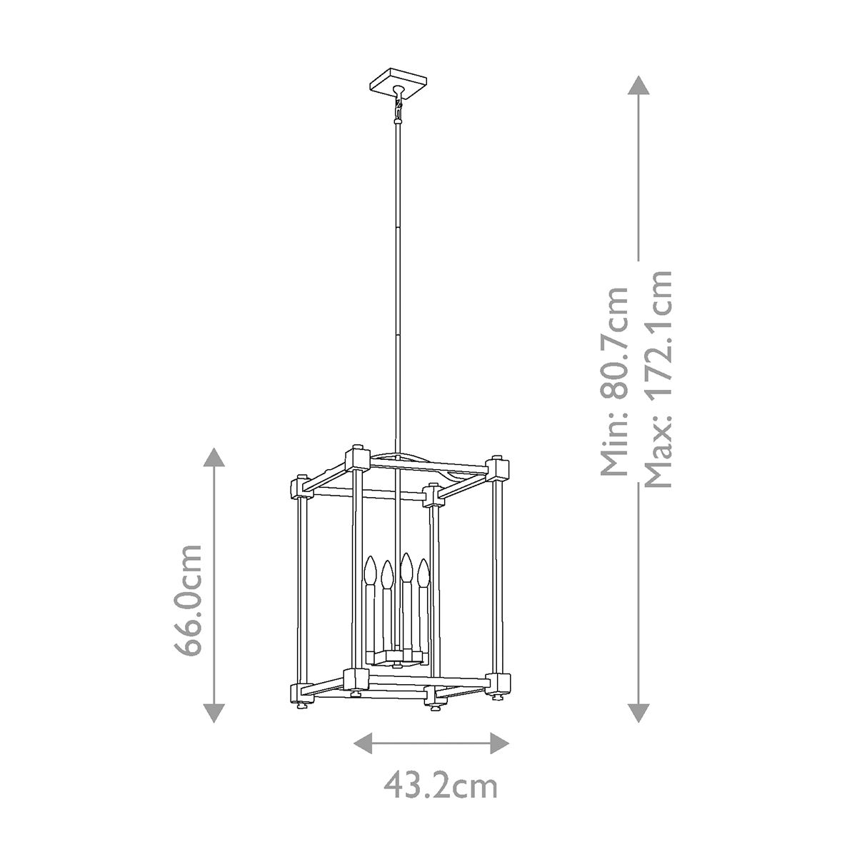 Kichler Cayden 4 Light Large Brass Pendant Ceiling Light