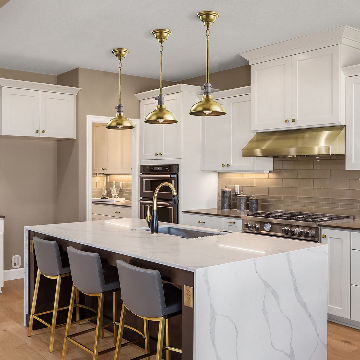 Kichler Cobson 1 Light Mini Natural Brass Ceiling Pendant