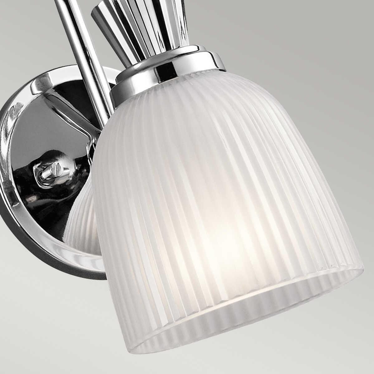Kichler Cora 1 Light Polished Chrome Bathroom Wall Light-wh-20-091026