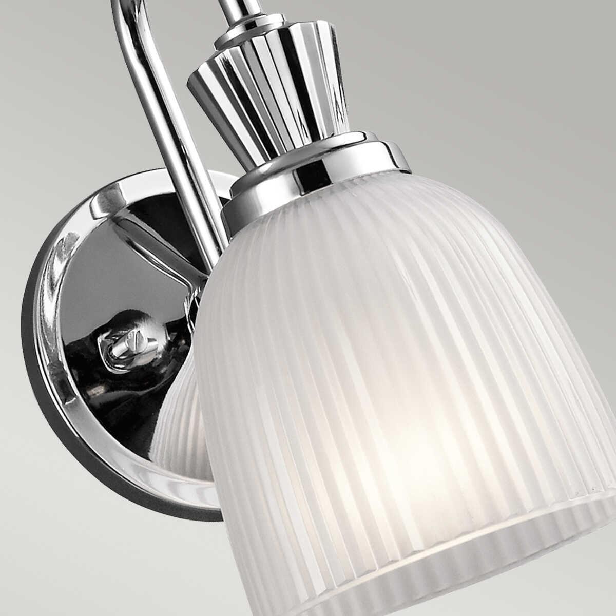 Kichler Cora 1 Light Polished Chrome Bathroom Wall Light-wh-20-091026