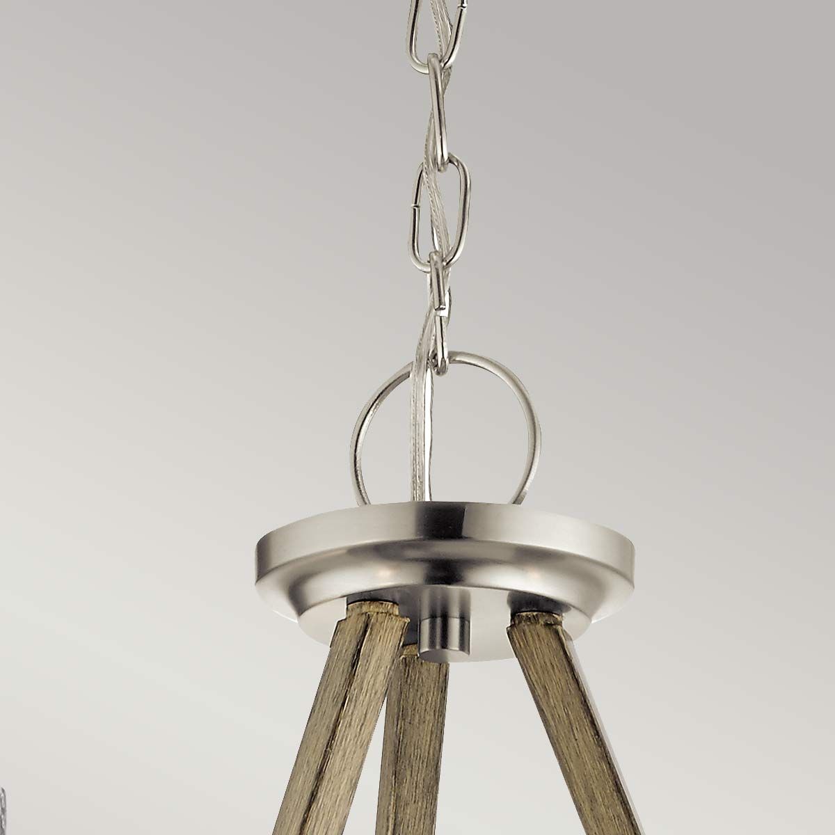 Deryn 3 Light Grey Chandelier