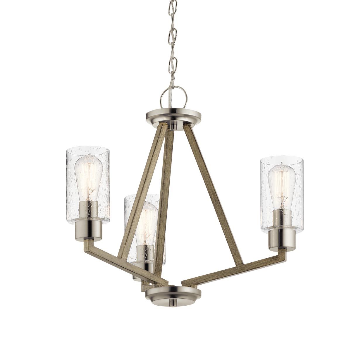 Deryn 3 Light Grey Chandelier
