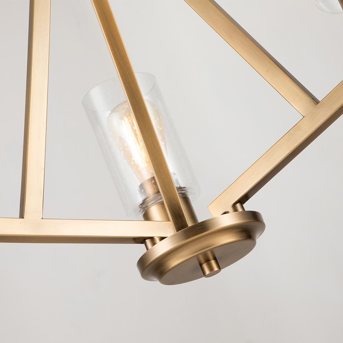 Deryn 3 Light Brass Chandelier