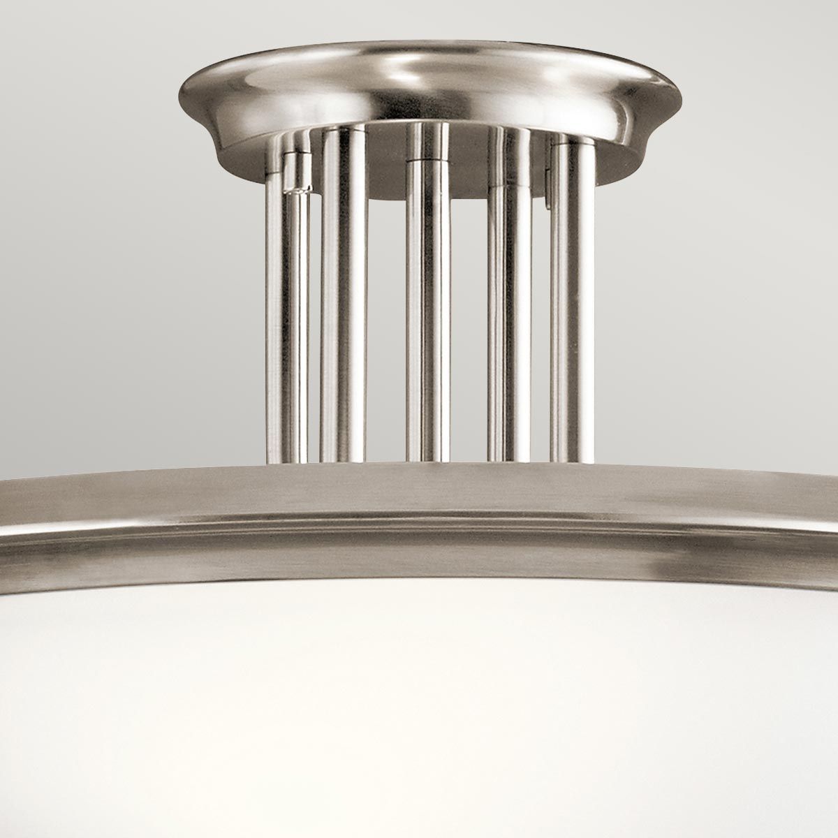 Dreyfus 3 Light Pewter Semi-Flush Ceiling Light